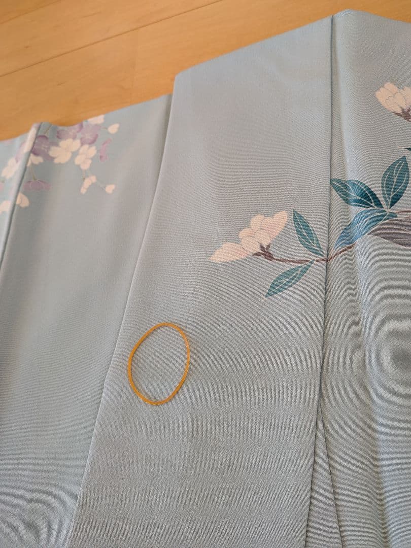 訪問着フルセット　作家物友禅　薄水色　高級袋帯　結婚式　入学式　　訪問着セット