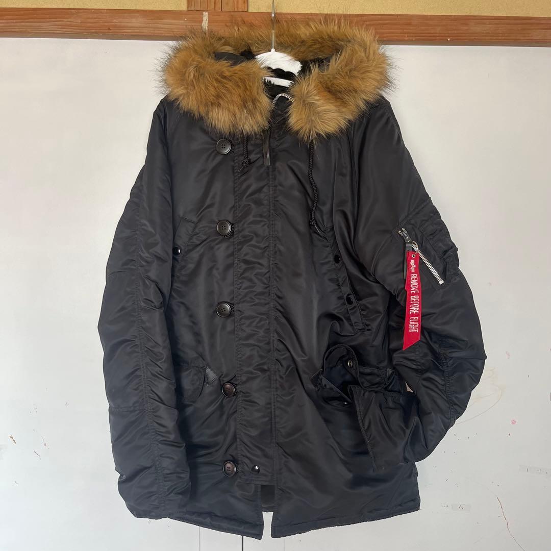 アルファインダストリー N3B ブラック L ミリタリー フライトジャケット