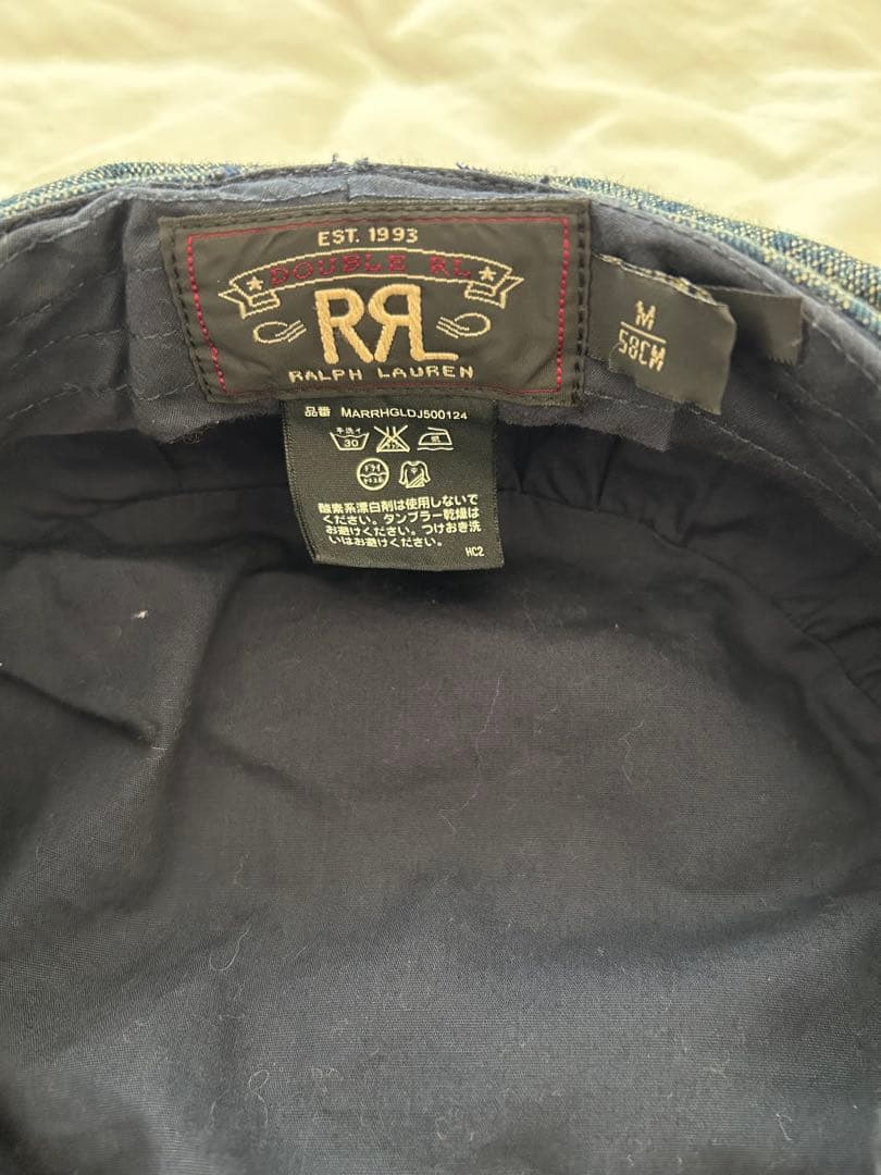 の*り様 美品　ダブルアールエル　RRL ニュースボーイキャップ　ランダムストラ