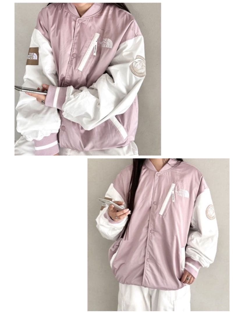 ノースフェイス PLAYER VARSITY JACKET ピンク色 M