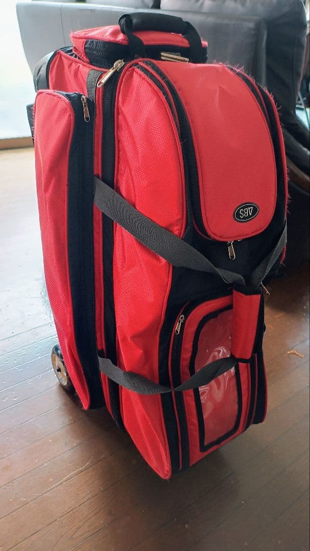 ABS ボウリング用バッグ キャスター付き レッド