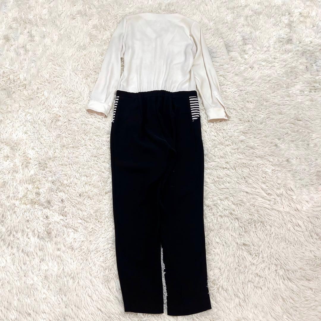 YM様　　ボーダーアットバルコニー　オーバーオール　 オールインワン　38