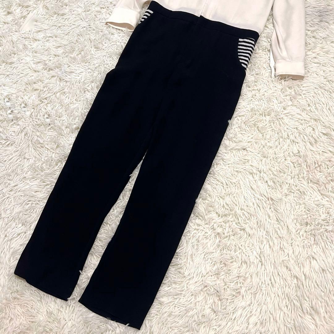 YM様　　ボーダーアットバルコニー　オーバーオール　 オールインワン　38