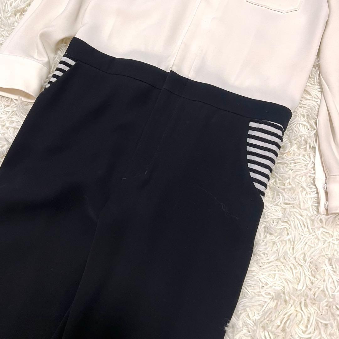 YM様　　ボーダーアットバルコニー　オーバーオール　 オールインワン　38