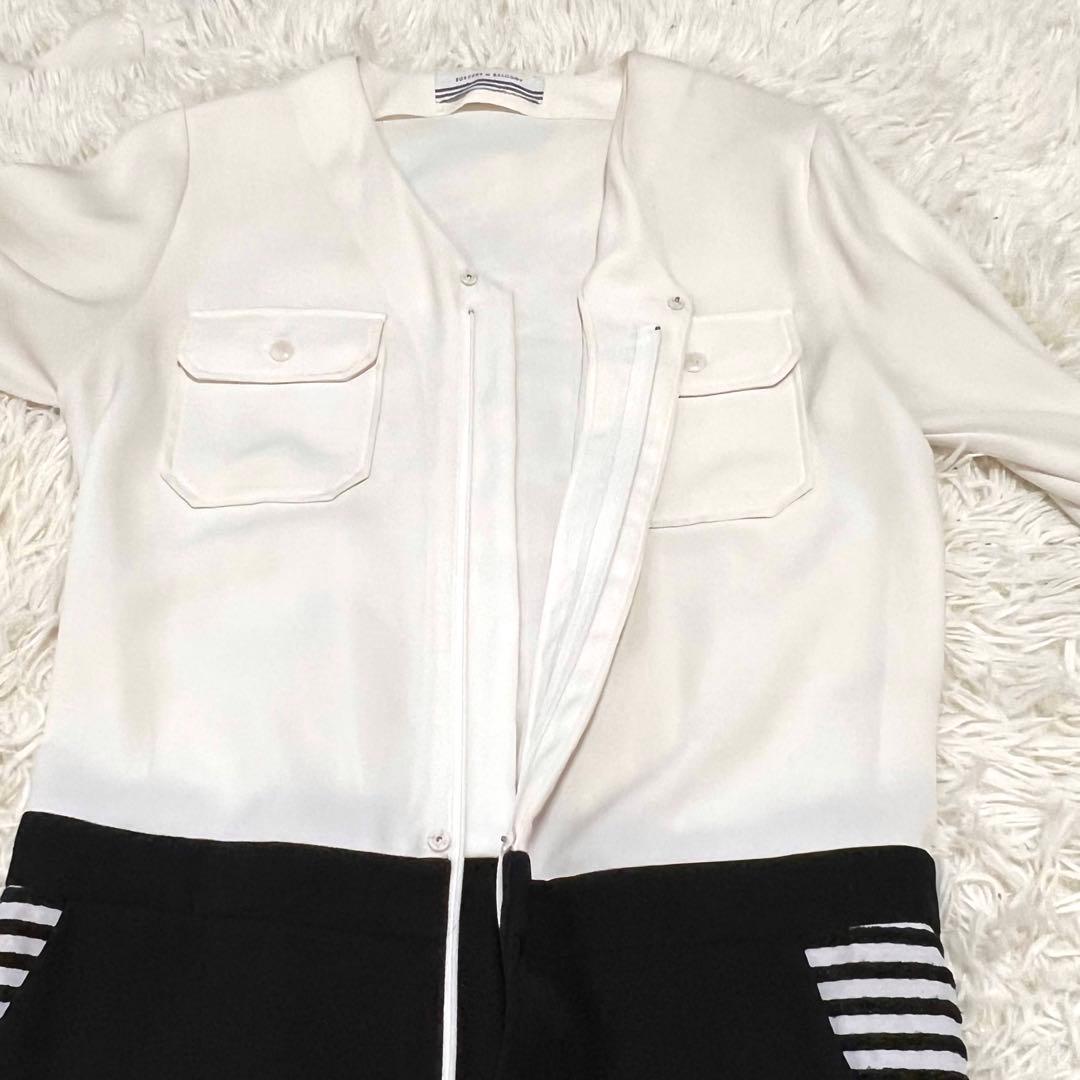 YM様　　ボーダーアットバルコニー　オーバーオール　 オールインワン　38