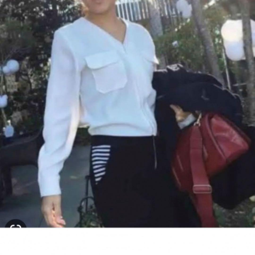 YM様　　ボーダーアットバルコニー　オーバーオール　 オールインワン　38