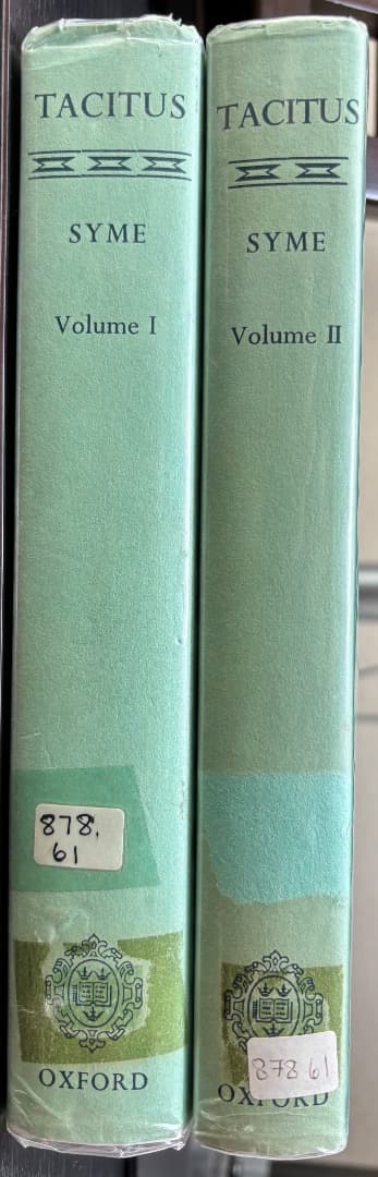 洋書 Tacitus (2 volumes) by Ronald SYME