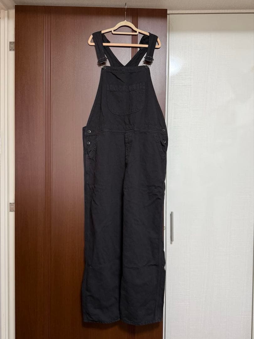 ヴェリテクール　コットン×リネン　デニムオーバーオール