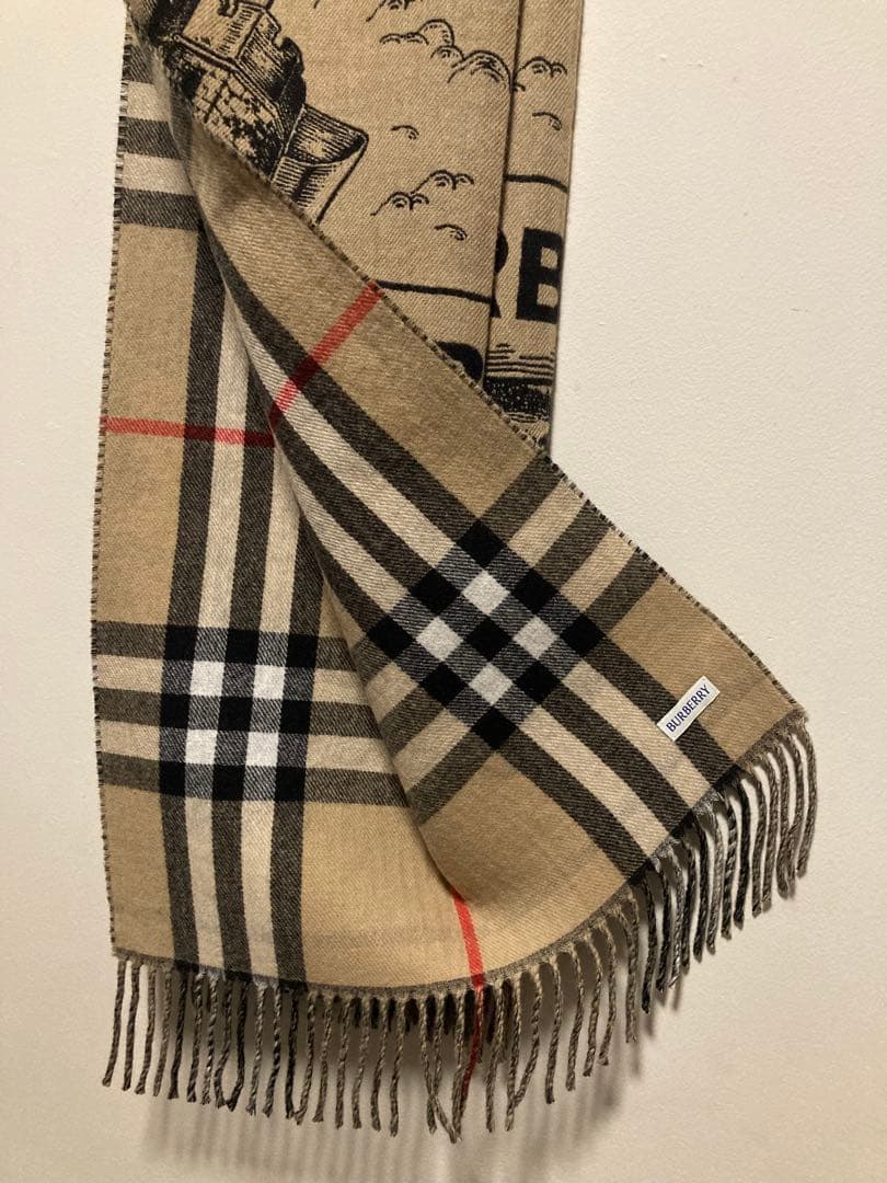 BURBERRYリバーシブルスカーフ カシミヤ マフラー