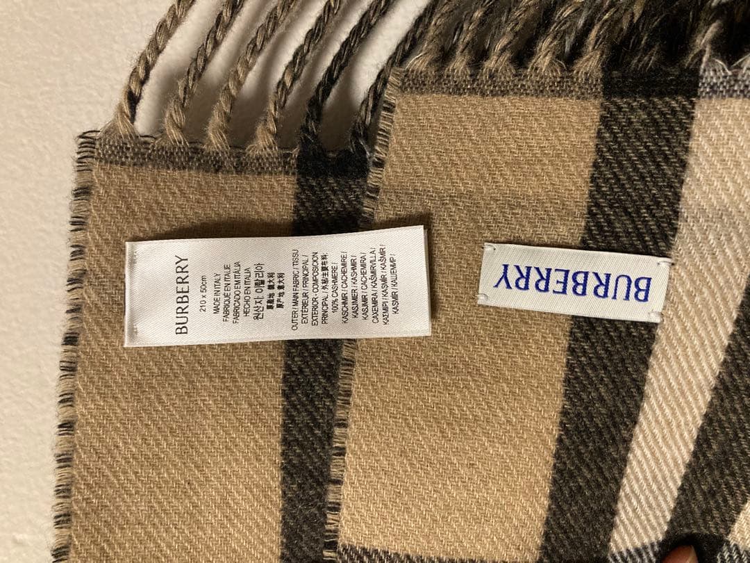 BURBERRYリバーシブルスカーフ カシミヤ マフラー