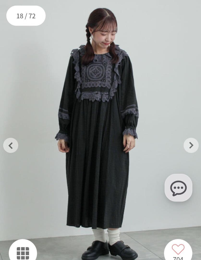 TSUHARU bySamansaMos2ツハル ドビーバテンレースワンピース