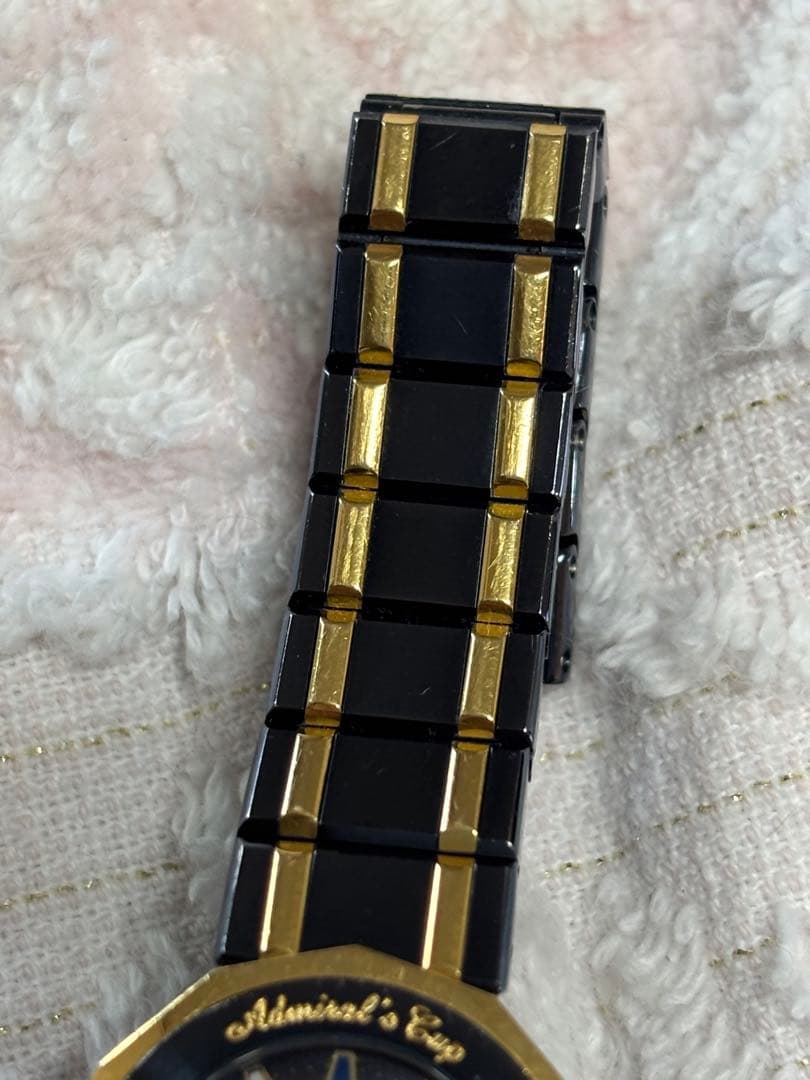 CORUM アドミラルズカップ クォーツ 18金 ガンブルー コンビ 動作良好