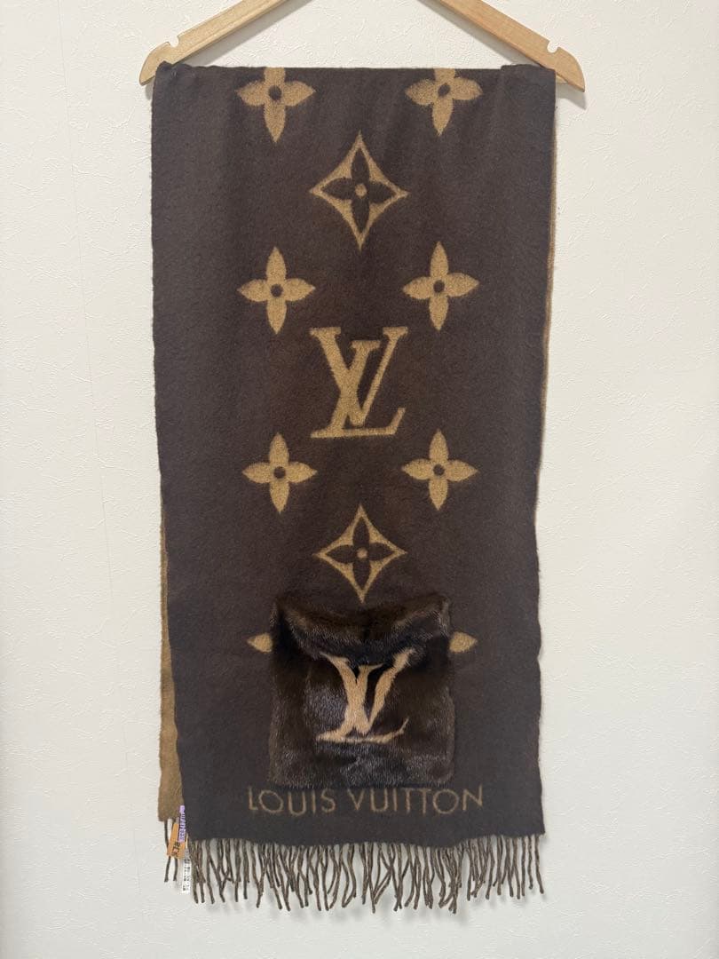 【LOUIS VUITTON 】マフラー カシミヤ ミンクストール