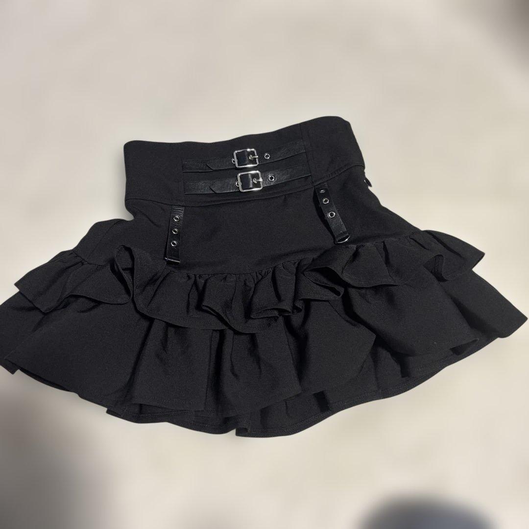 Amilige コルセット風フリルスカート size-M