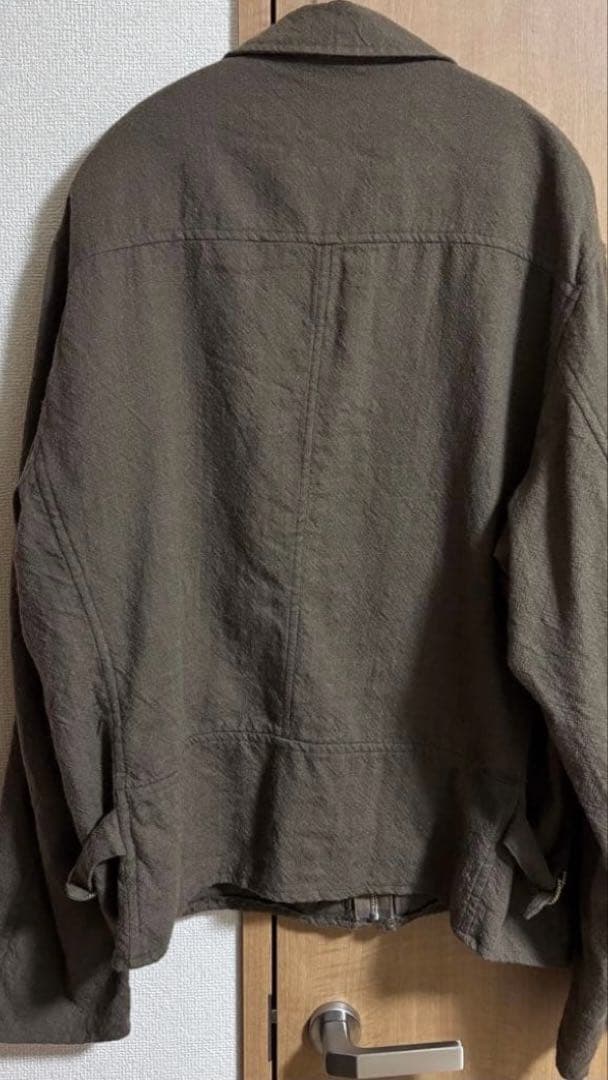 【美品】COMOLI KHAKI 縮絨ウール ジップショートジャケット コモリ