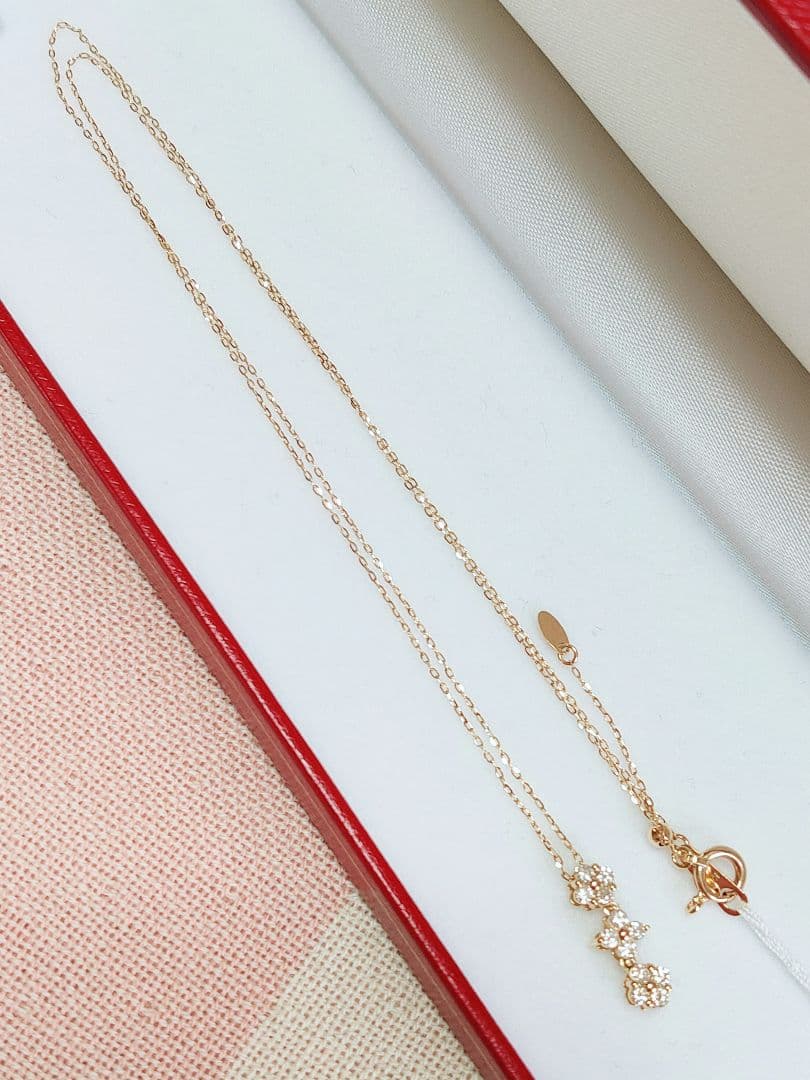 同梱 専用 新作 k18YG 天然ダイヤモンド 0.20ct 2wayネックレス