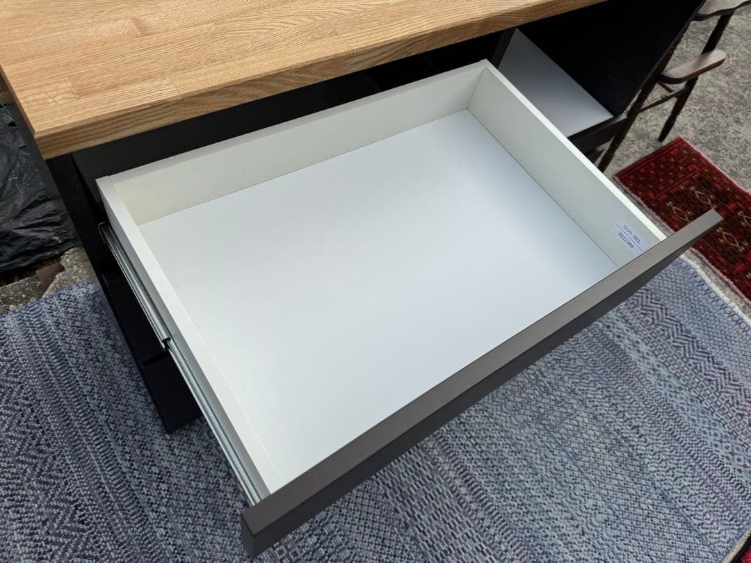 【早い者勝ち＆お買い得】日本製・大川家具 キッチンカウンター【タモ無垢材】