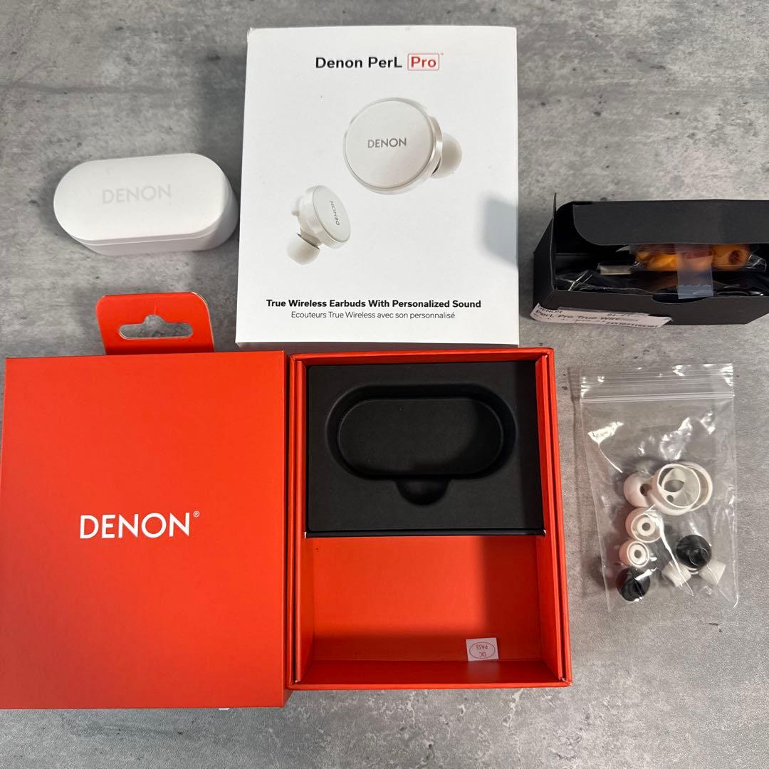 Denon PerL Pro True ホワイト ワイヤレスイヤホン 即日発送