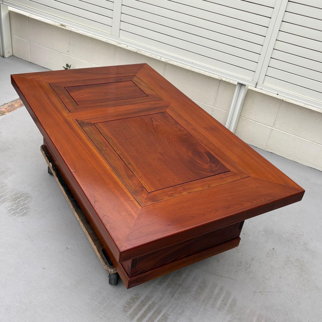 最高級　囲炉裏テーブル　昭和レトロ 火鉢 古民家家具　希少 引き出し 木製　組木