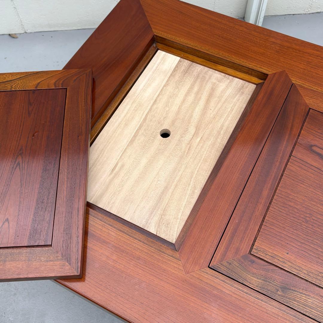 最高級　囲炉裏テーブル　昭和レトロ 火鉢 古民家家具　希少 引き出し 木製　組木