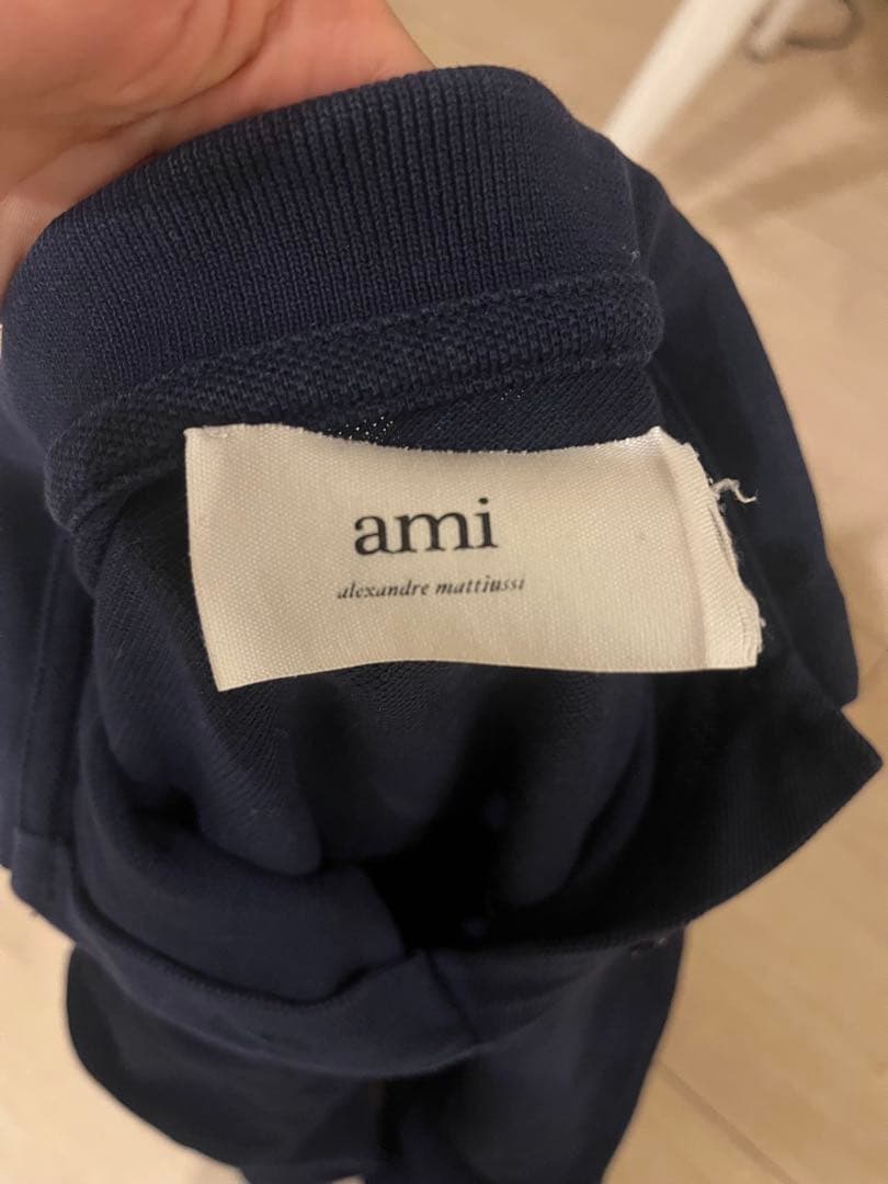 アミパリネイビー 半袖ポロシャツ Amiparis