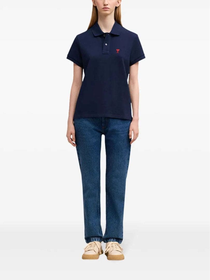 アミパリネイビー 半袖ポロシャツ Amiparis