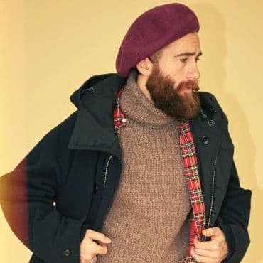 【美品】NAISSANCE × CA4LA ウールビッグベレー帽 黒 熊谷隆志