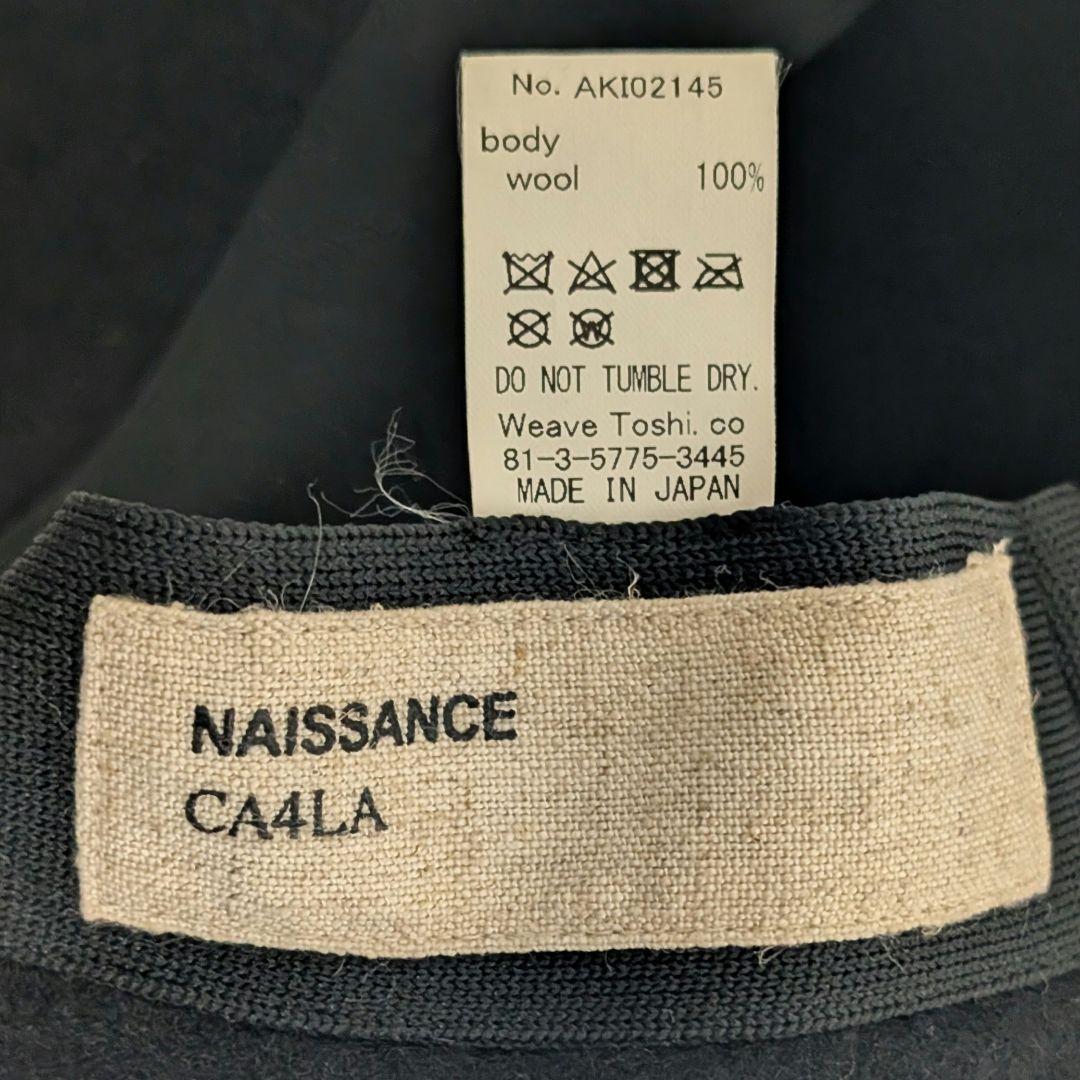 【美品】NAISSANCE × CA4LA ウールビッグベレー帽 黒 熊谷隆志