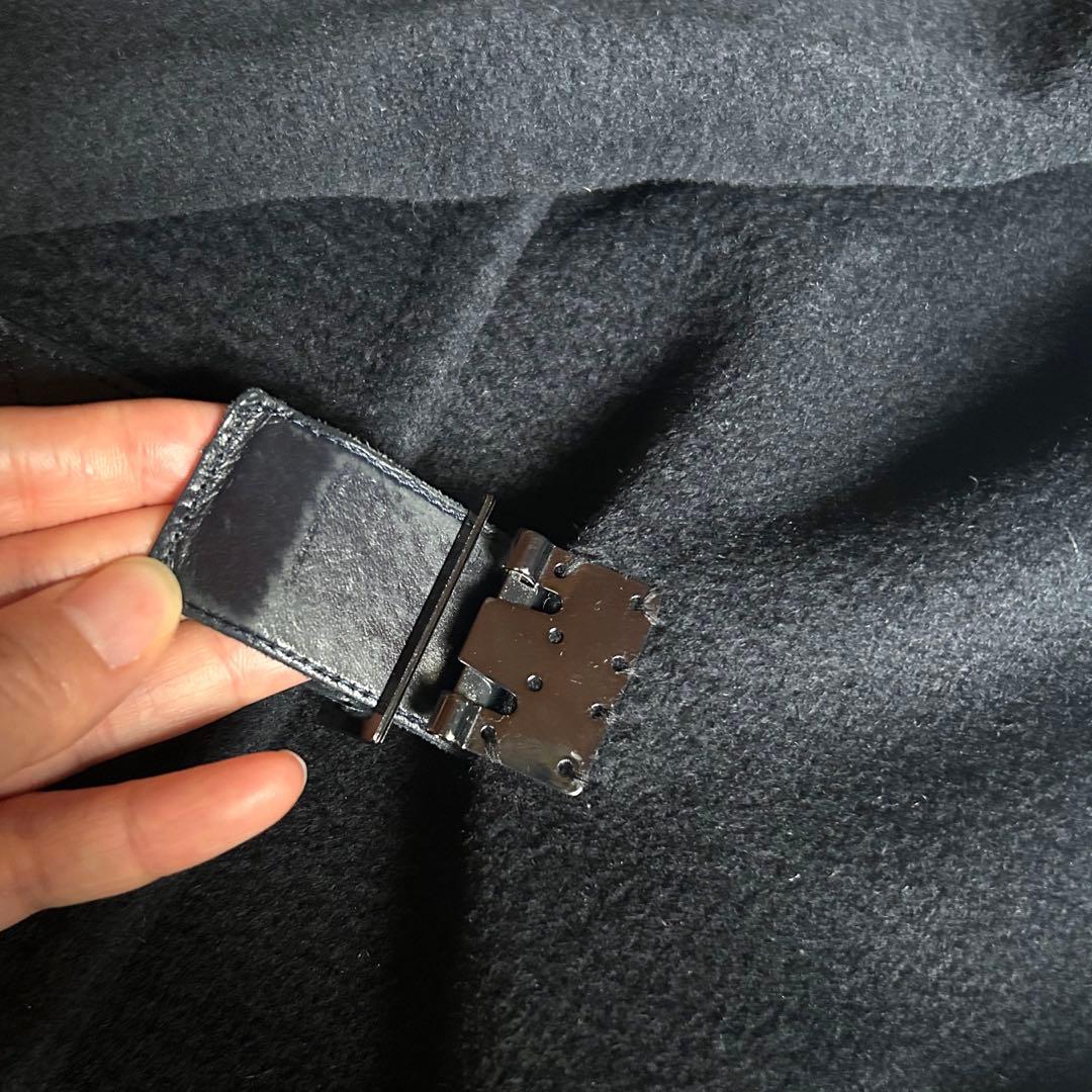 マックスマーラ 黒に近い紺色　キャメル素材100% 暖かいコート