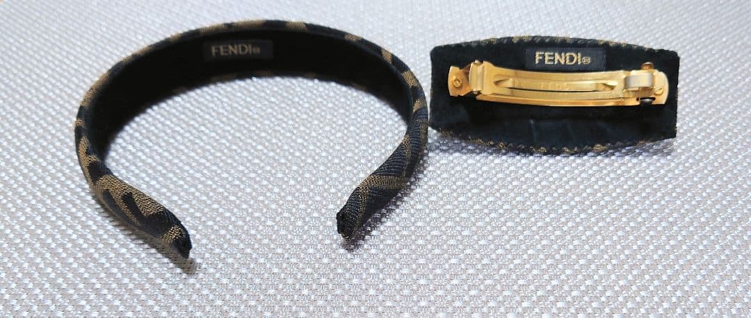 FENDI カチューシャ＆バレッタセット　ズッカ柄