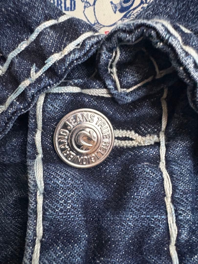 トゥルーレリジョンダークブルー デニムジャケット