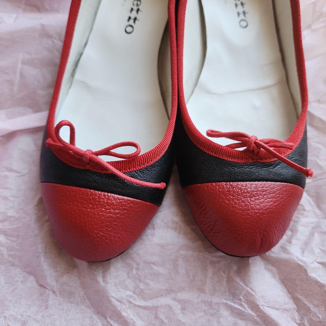 Repetto 赤黒 バレエシューズ 36.5