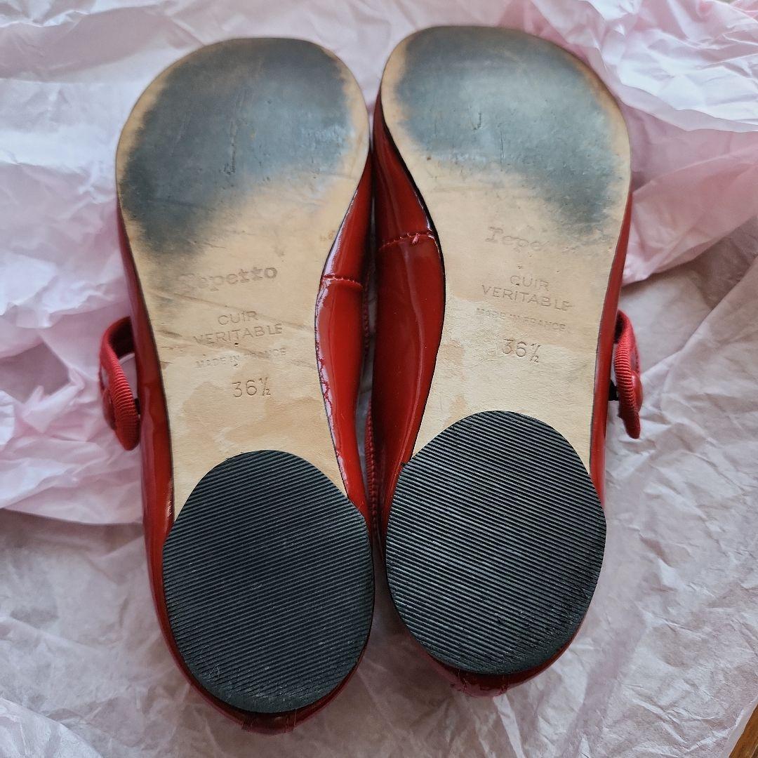 Repetto 赤黒 バレエシューズ 36.5