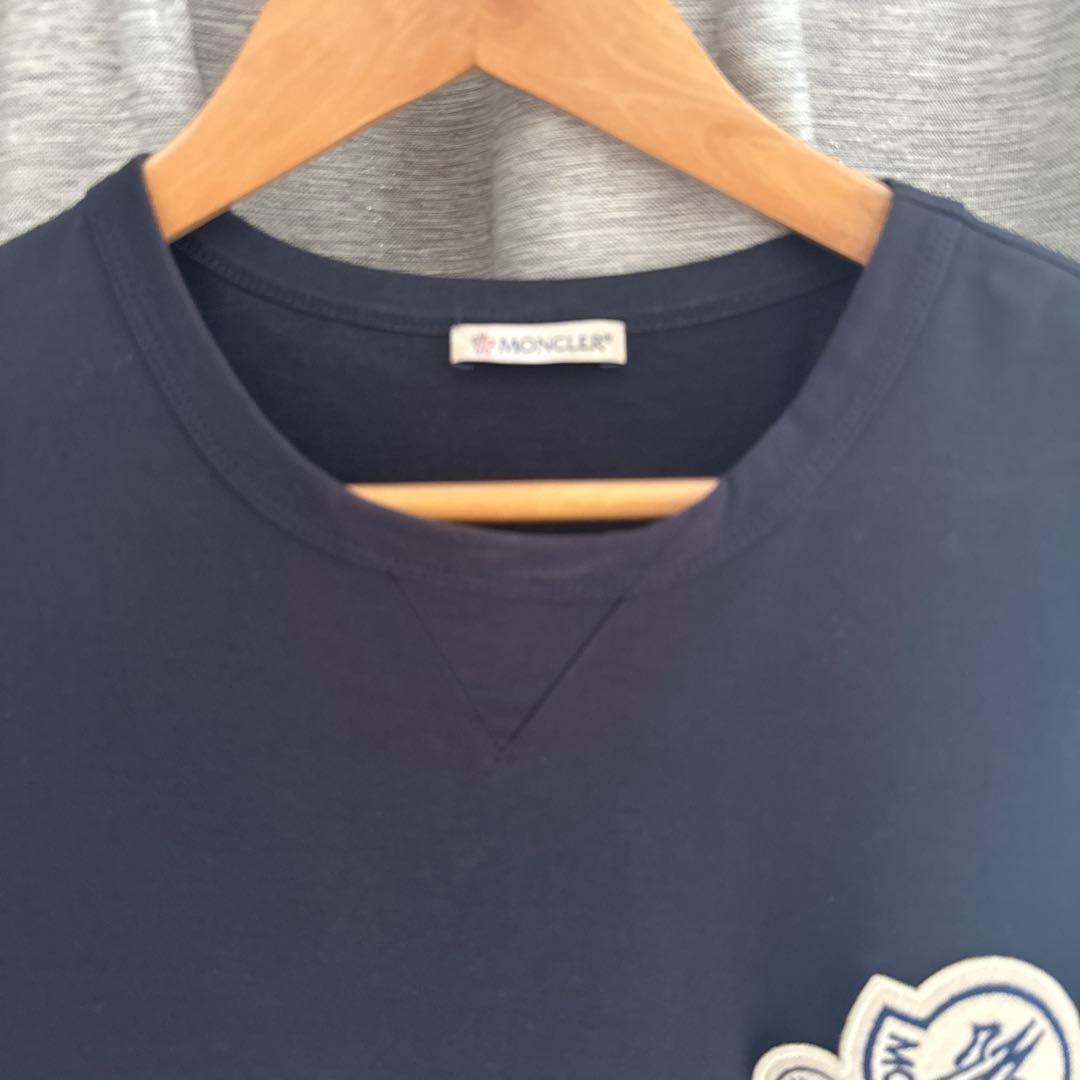 モンクレール　tシャツ　ネイビー　Lサイズ