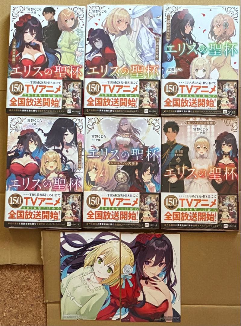 新品　未開封品　特典付　エリスの聖杯　小説　1〜6巻