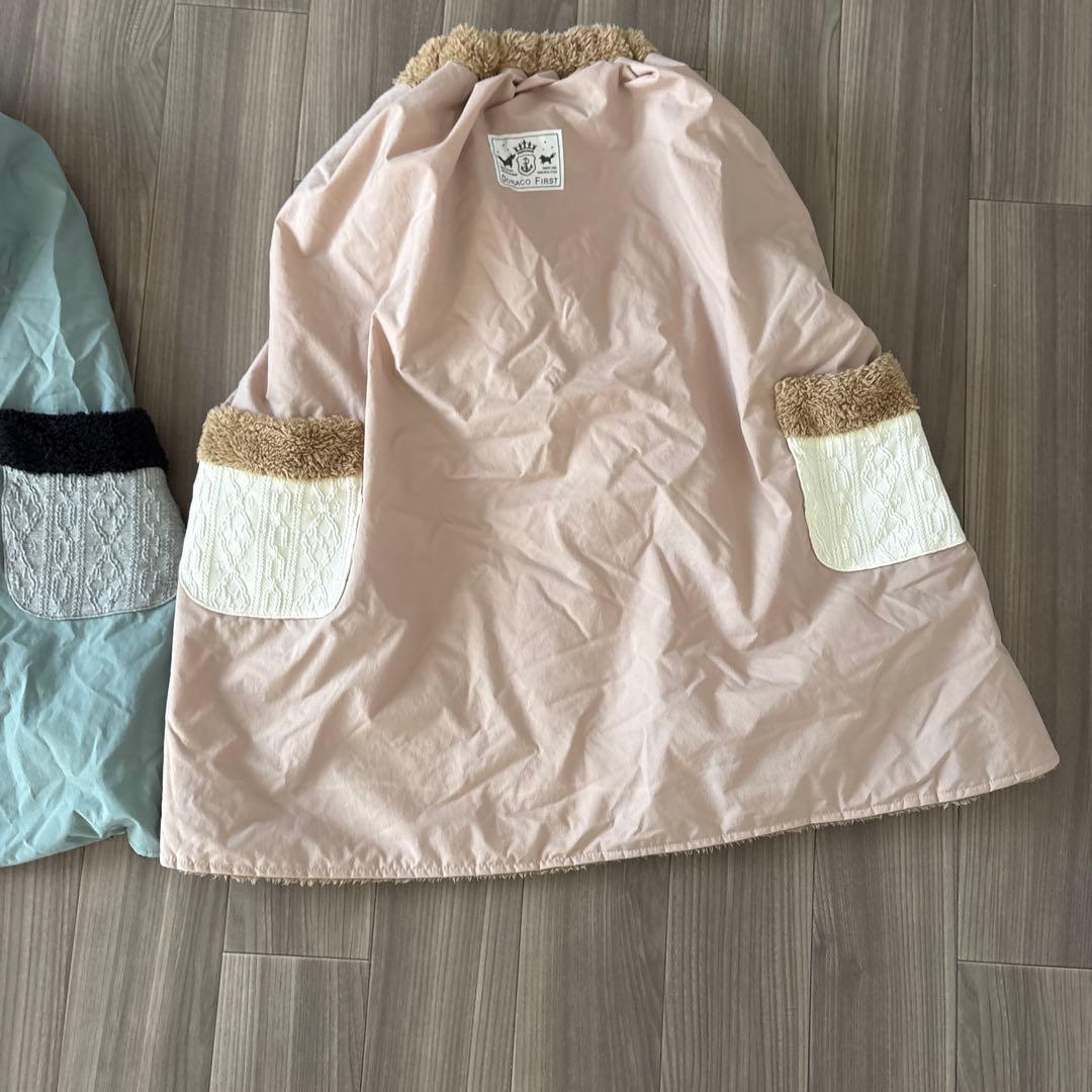 【DORACO】子ども乗せ自転車用 ブランケット 2色セット（ピンク&ブルー）