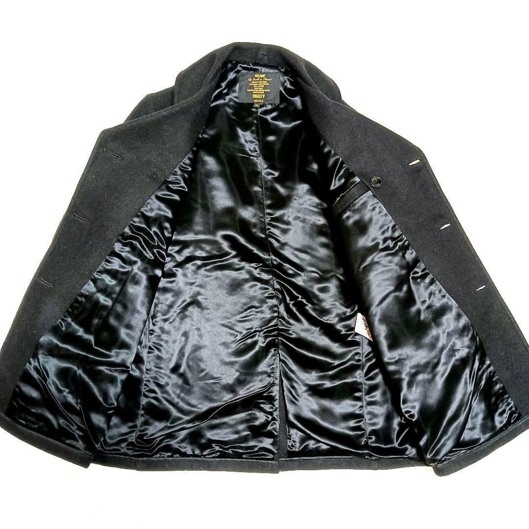 極美品 Fidelity フィデリティ Pコート USA製 XL ブラック 冬用