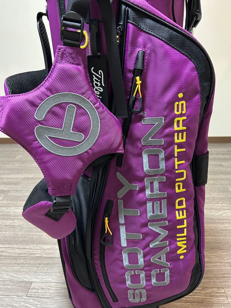 目立つ！美しいパープルカラーがゴルフ場で映えます！スタンド式キャディバック