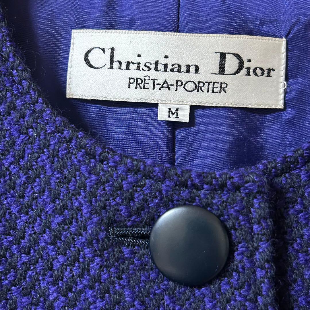 【90sヴィンテージ】Christian Dior ノーカラージャケット