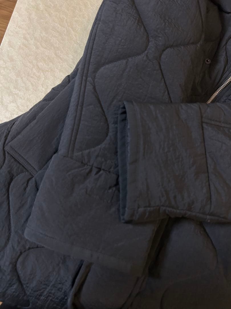 美品★ レイヤードライクキルティングコート