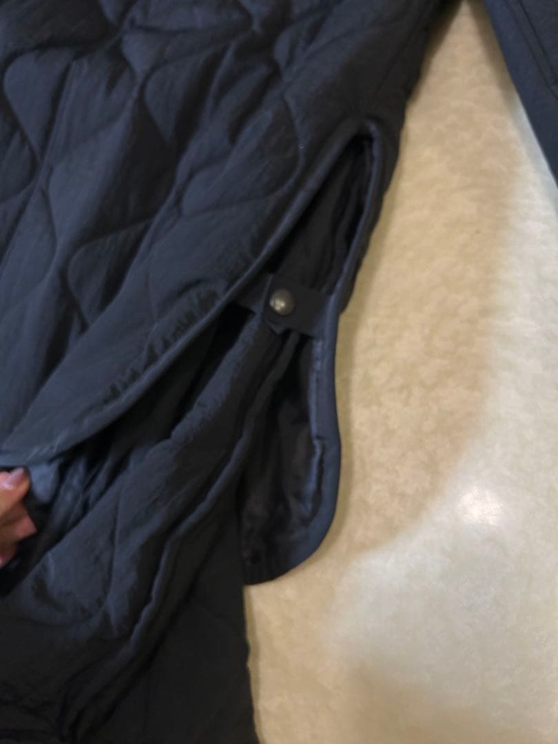 美品★ レイヤードライクキルティングコート