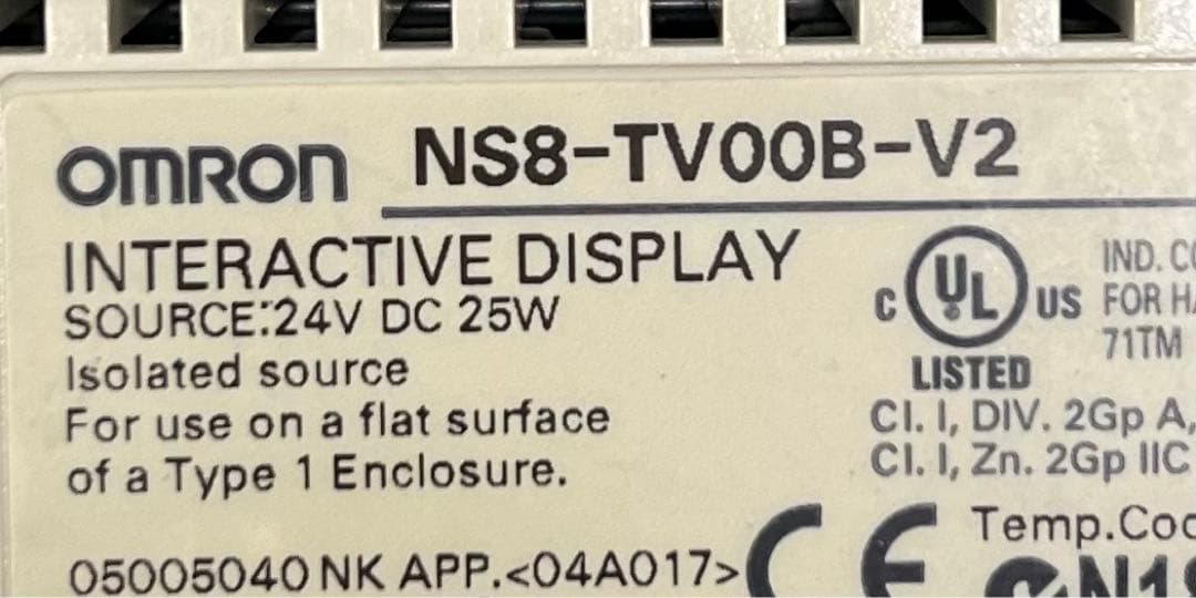 オムロン　タッチパネル　NS8-TV00-V2
