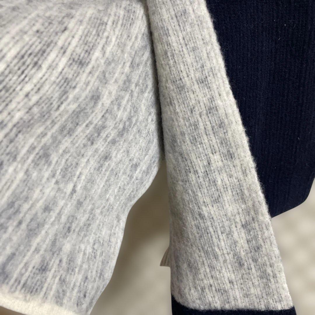 Balenciagaネイビー ウールメンズマフラー