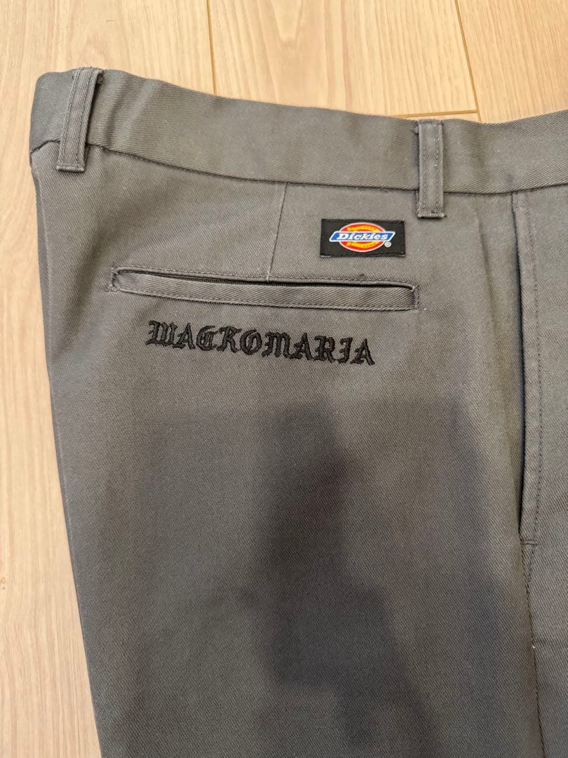 ワコマリア ディッキーズ L 24FW チャコール PLEATEDTROUSER