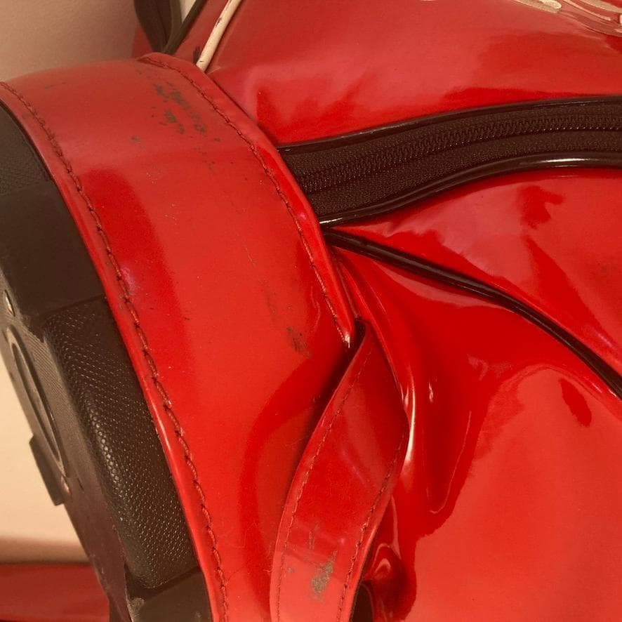 【超希少】コカコーラ　ゴルフ キャディバッグ レッド エナメル ロゴ刺繍 6分割