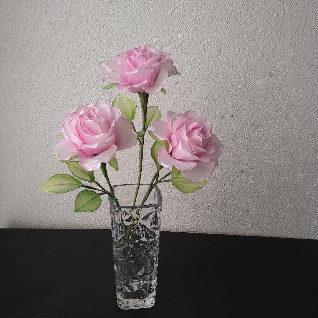 ディップフラワー　ピンクのバラ