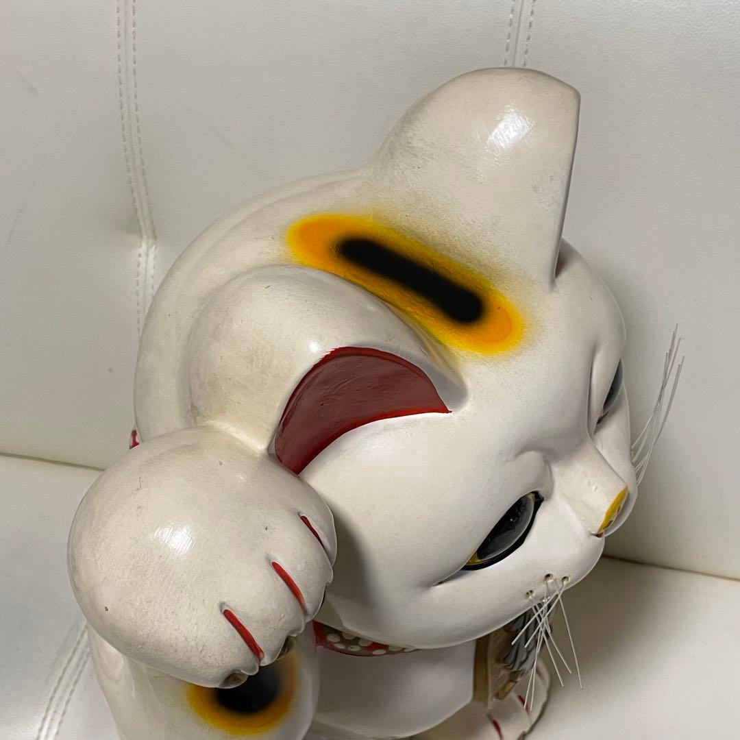 招き猫 超特大 超大型42cm 縁起物 置物 陶器製 福寿 招福 貯金箱