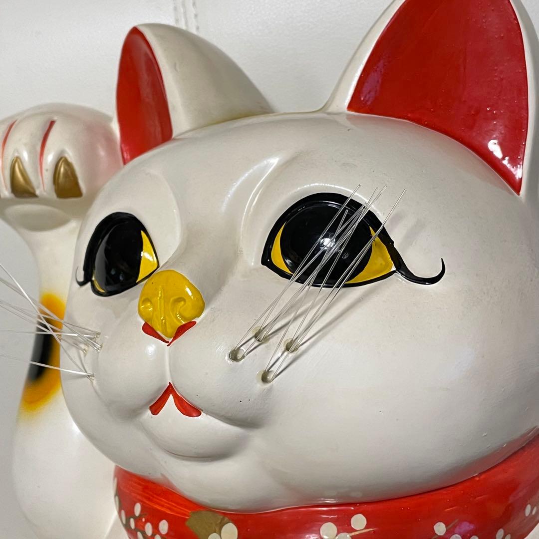 招き猫 超特大 超大型42cm 縁起物 置物 陶器製 福寿 招福 貯金箱
