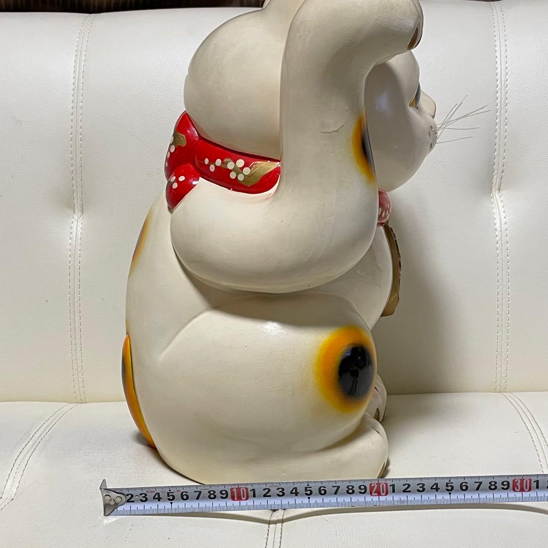 招き猫 超特大 超大型42cm 縁起物 置物 陶器製 福寿 招福 貯金箱