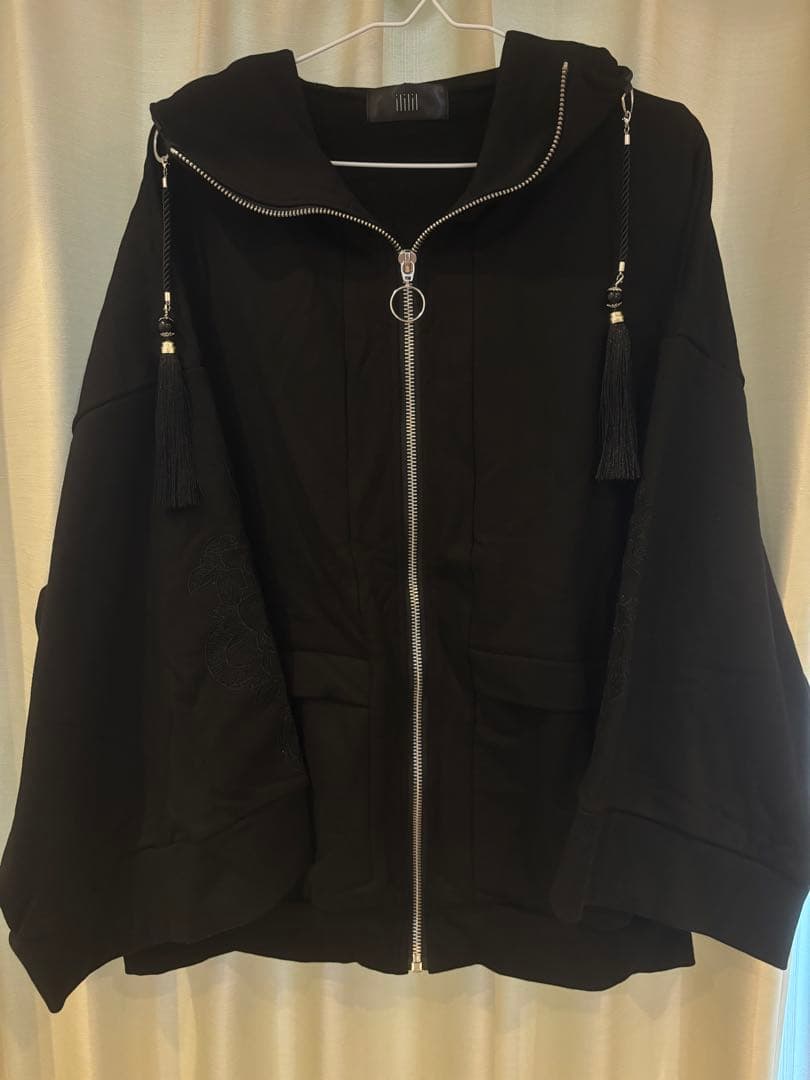 ililil【蛇昇華界】着物パーカー　ブラック